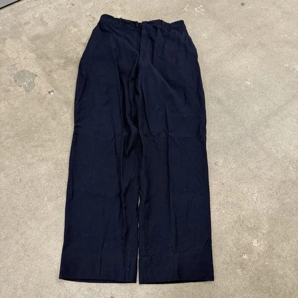 VINTAGE 50s WOOL ROCKABILLY NAVY CLASSIC CONMAR ZIP TROUSERS PANTS 30x30